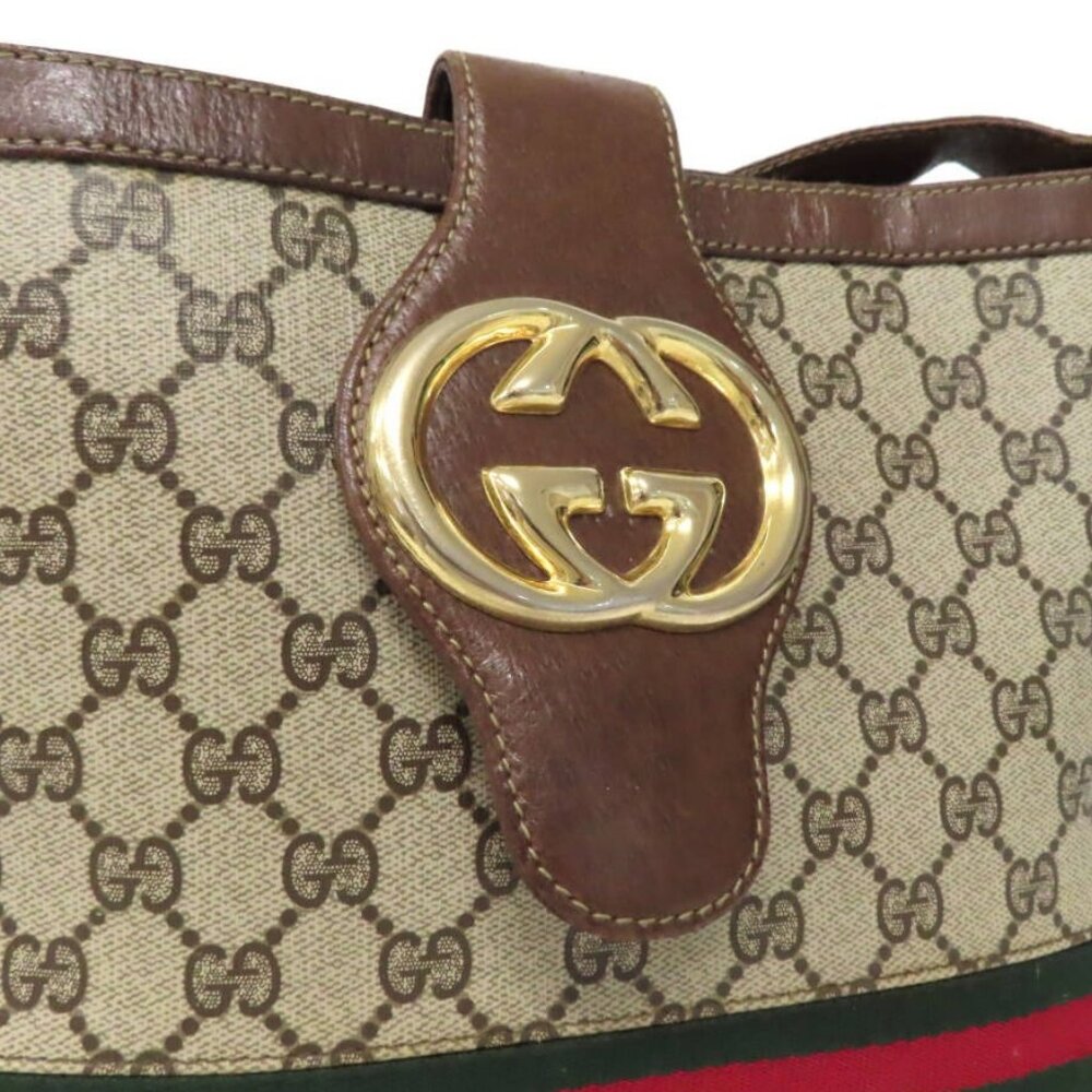 Authentic Gucci GG Sherry Canvas Ophidia Crossbody Shoulder Bag Messenger Tote