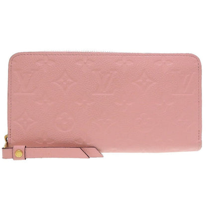 Louis Vuitton Monogram Empreinte Leather Zippy Long Wallet Rose Poudre Pink