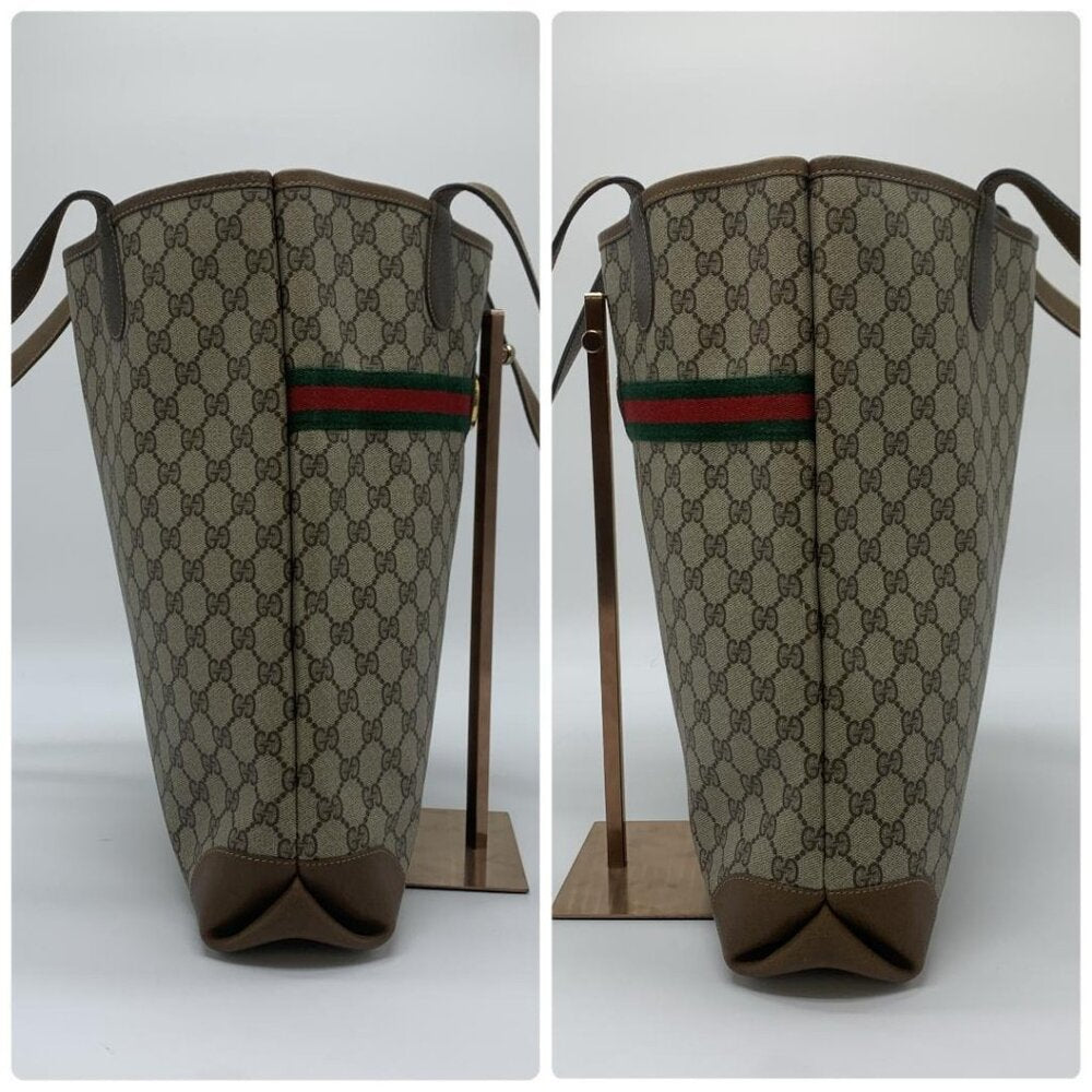 Authentic Gucci GG Marmont Sherry Large Tote Canvas Ophidia Shoulder Bag Handbag