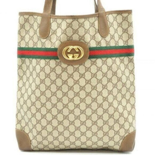 Authentic Gucci GG Marmont Sherry Large Tote Canvas Ophidia Shoulder Bag Handbag