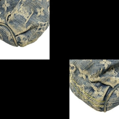 Authentic Louis Vuitton Denim Mini Pleaty Vintage Pouch Pochette Bag Monogram LV