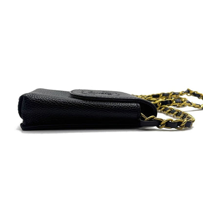 Chanel Vintage Mini Flap Bag Caviar Pouch Cigarette Case Crossbody