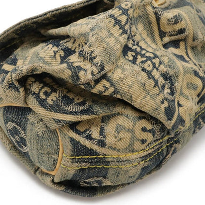 Authentic Louis Vuitton Denim Mini Pleaty Vintage Pouch Pochette Bag Monogram