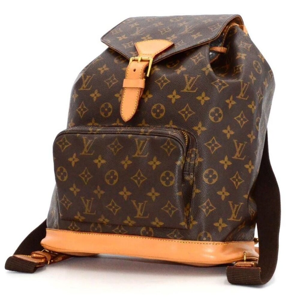 Authentic Louis Vuitton Monogram Montsouris GM Backpack Bag LV