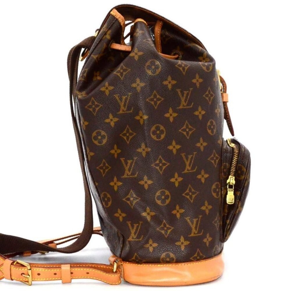 Authentic Louis Vuitton Monogram Montsouris GM Backpack Bag LV
