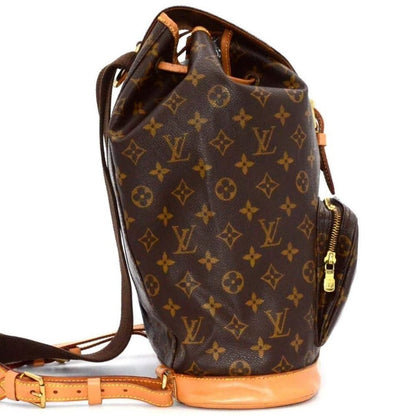 Authentic Louis Vuitton Monogram Montsouris GM Backpack Bag LV
