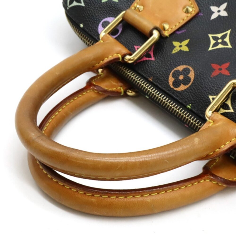 Authentic Louis Vuitton Speedy 30 Monogram Multicolor Sac Bag Black Tote Handbag