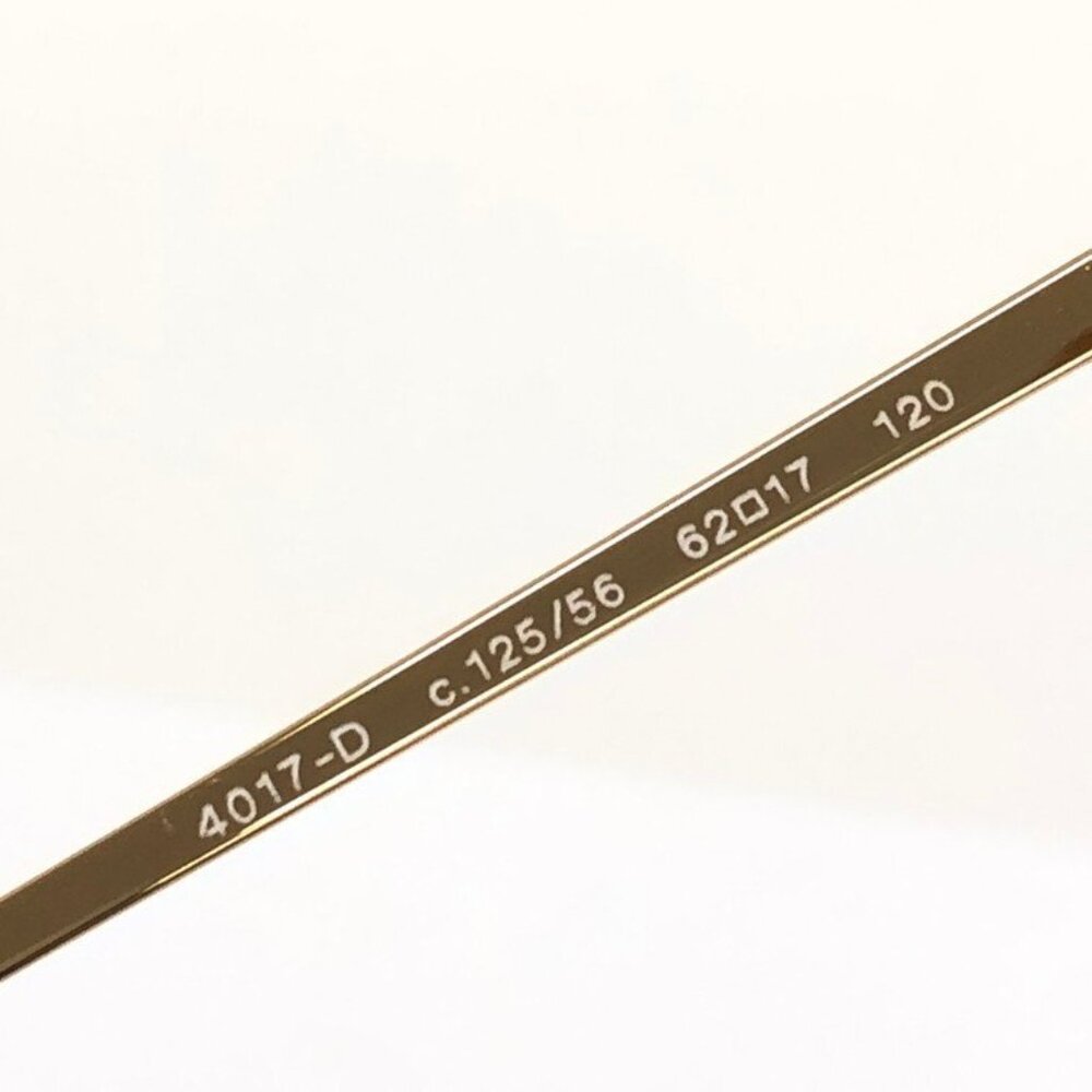 Chanel Vintage Sunglasses Rhinestone CC Logo Rimless Gradient Gold Orange