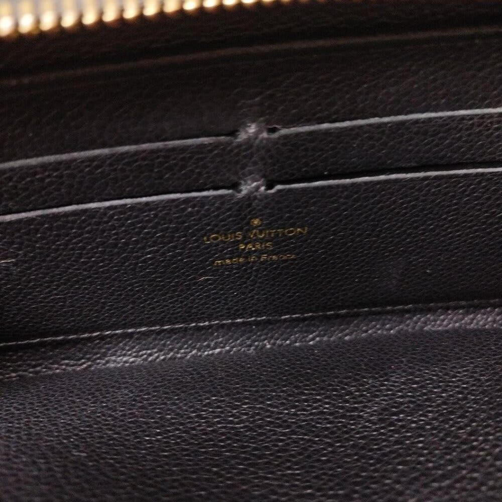 Louis Vuitton Monogram Empreinte Leather Zippy Long Wallet Black