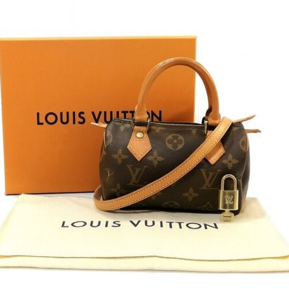 Authentic Louis Vuitton Monogram Mini Sac HL Speedy Nano Bag Vintage Purse Y2K