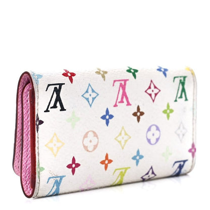 Authentic Louis Vuitton Multicolor Monogram Multicles 4 Key Holder Case White
