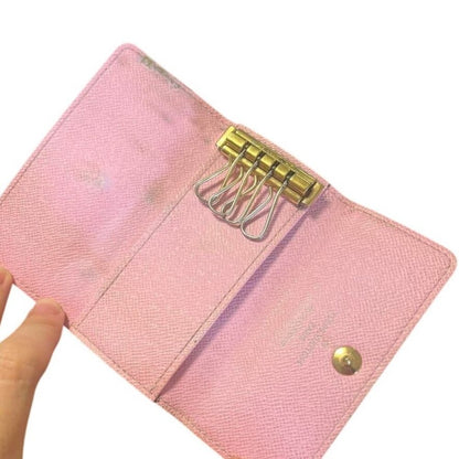 Authentic Louis Vuitton Multicolor Monogram Multicles 4 Key Holder Case White