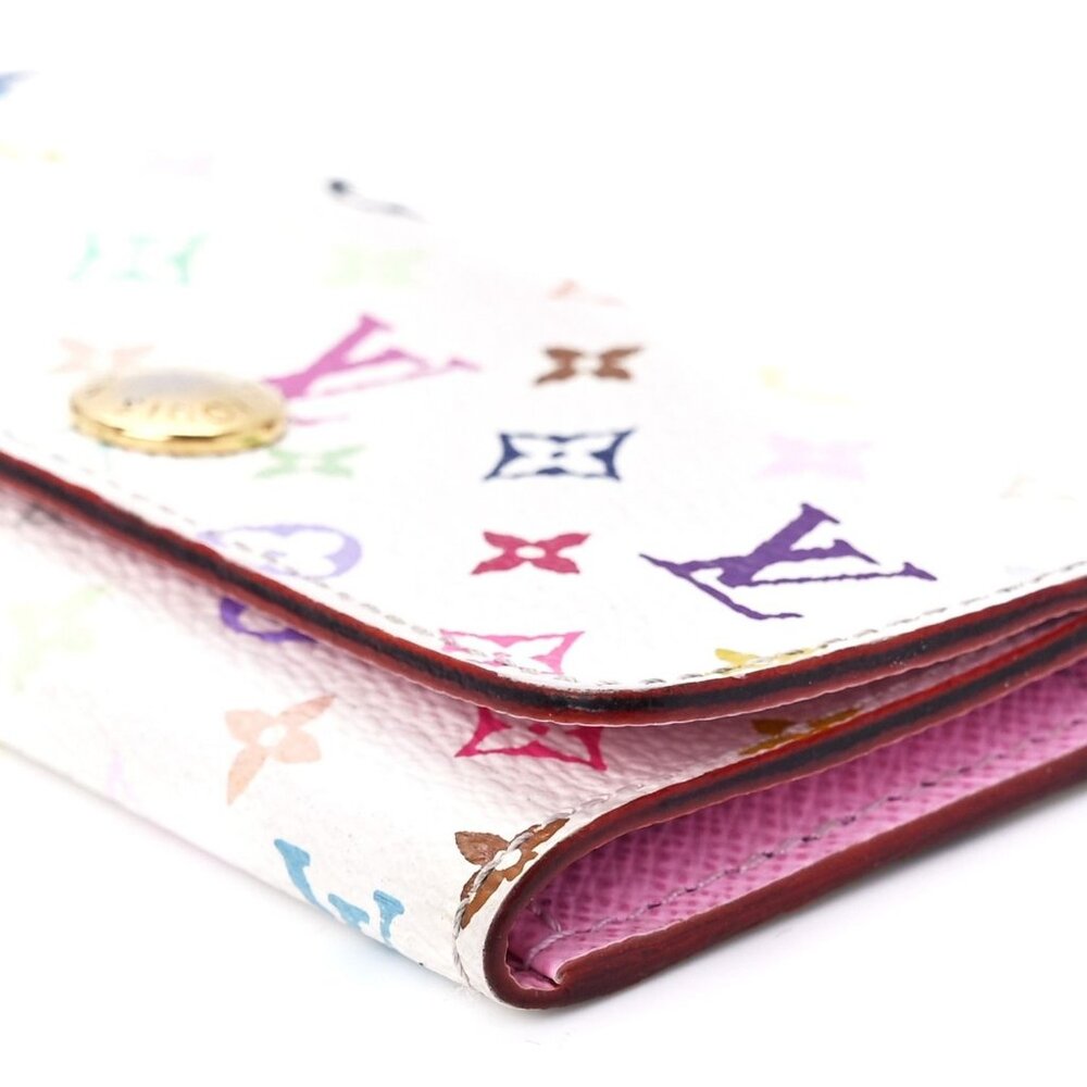 Authentic Louis Vuitton Multicolor Monogram Multicles 4 Key Holder Case White