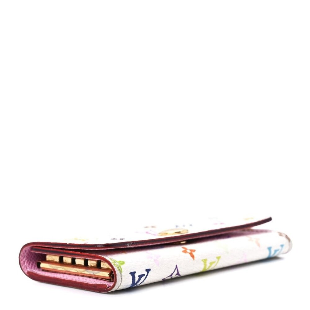 Authentic Louis Vuitton Multicolor Monogram Multicles 4 Key Holder Case White