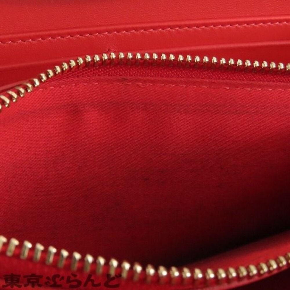 Authentic Christian Louboutin Calfskin Panettone Spiked Zip Around Wallet Black