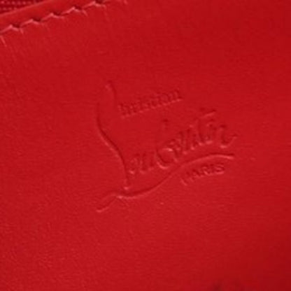 Authentic Christian Louboutin Calfskin Panettone Spiked Zip Around Wallet Black