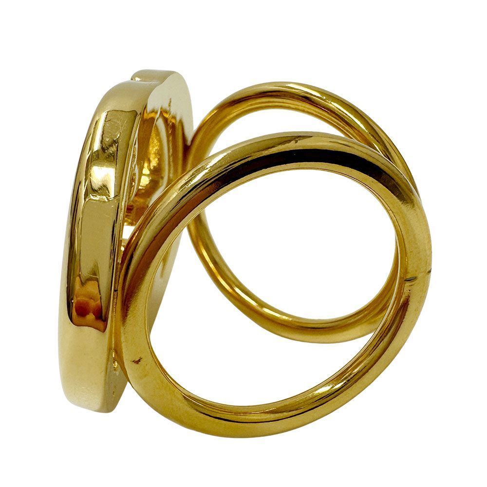 Gucci Scarf Ring Ladies Men's Brand GP Interlocking Gold Approx 19 Fashionable