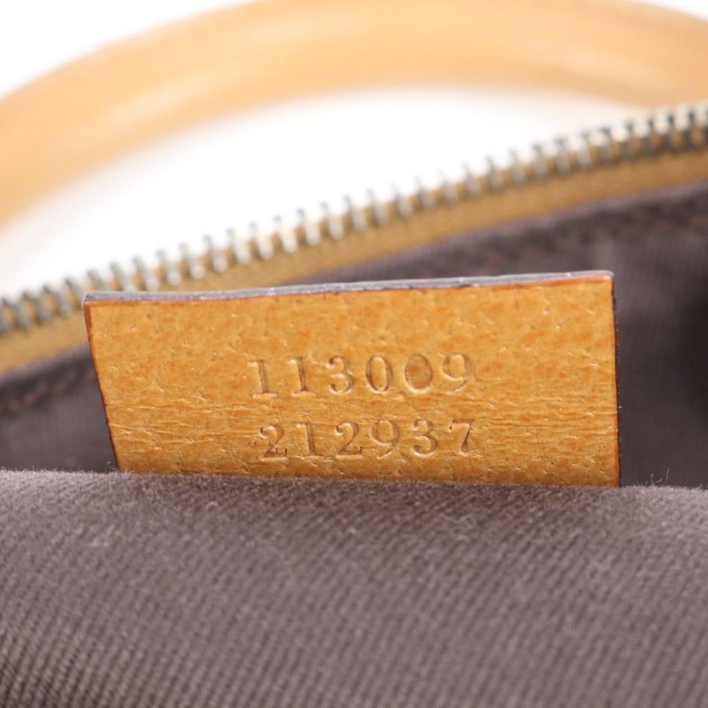 Gucci GG Sherry Pink Mini Boston Leather Handbag Tote Silver Hw Canvas Women's