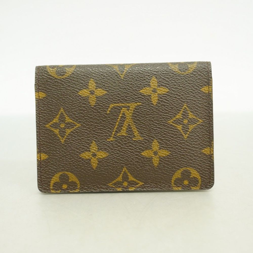 Louis Vuitton Monogram Porte 2 Carte Vertical Card Case M60533 Brown Men's Wome