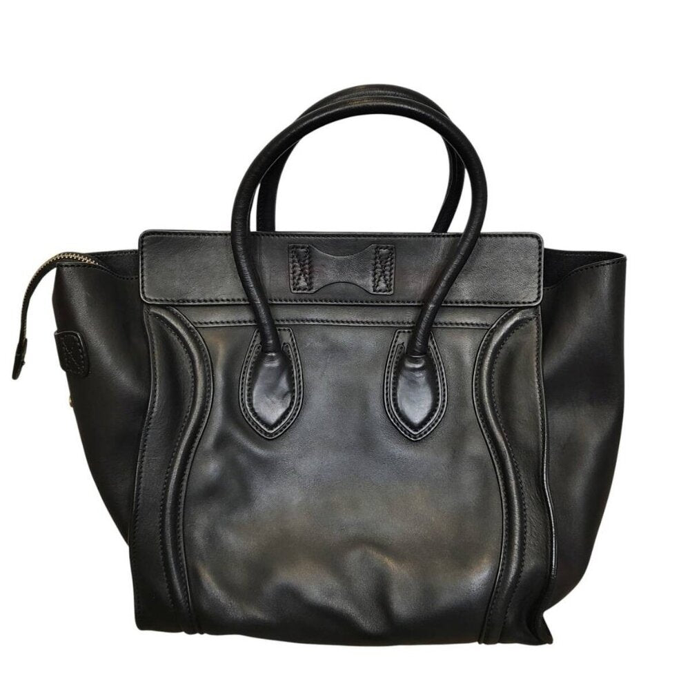 Celine Luggage Phantom Shopper Tote Bag F Black Purse