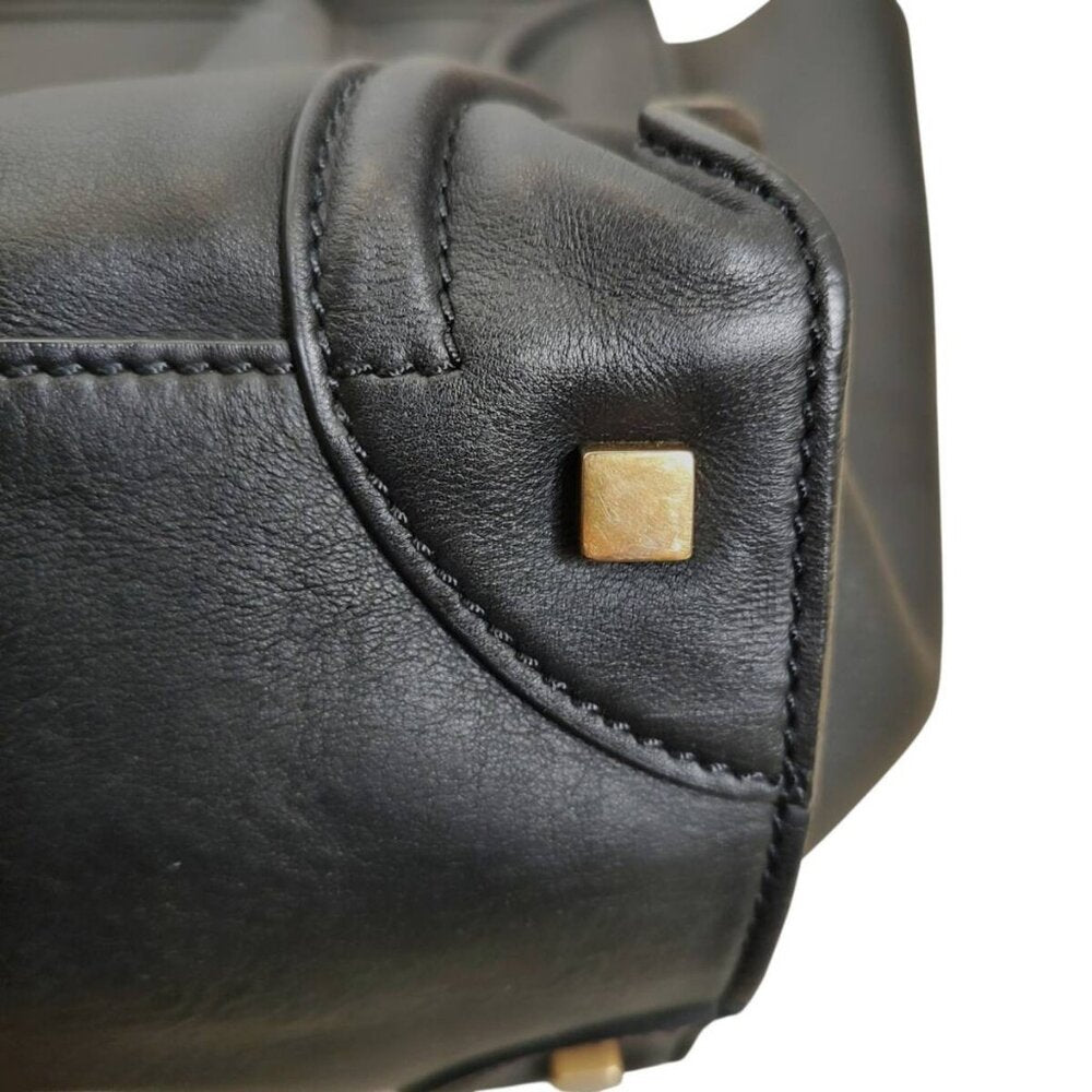 Celine Luggage Phantom Shopper Tote Bag F Black Purse