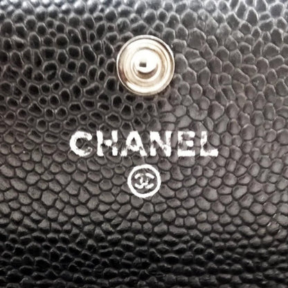 Authentic Chanel CC Classic Caviar Flap Wallet Chain Shoulder Crossbody Black