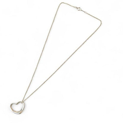 Tiffany & Co Necklace Pendant Silver Elsa Peretti Open Heart Motif — view 5