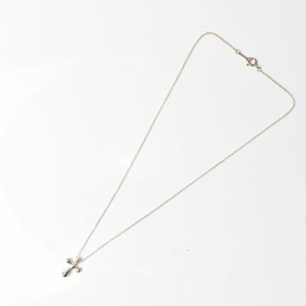 Tiffany & Co Necklace Pendant Silver Elsa Peretti Cross Motif — view 4