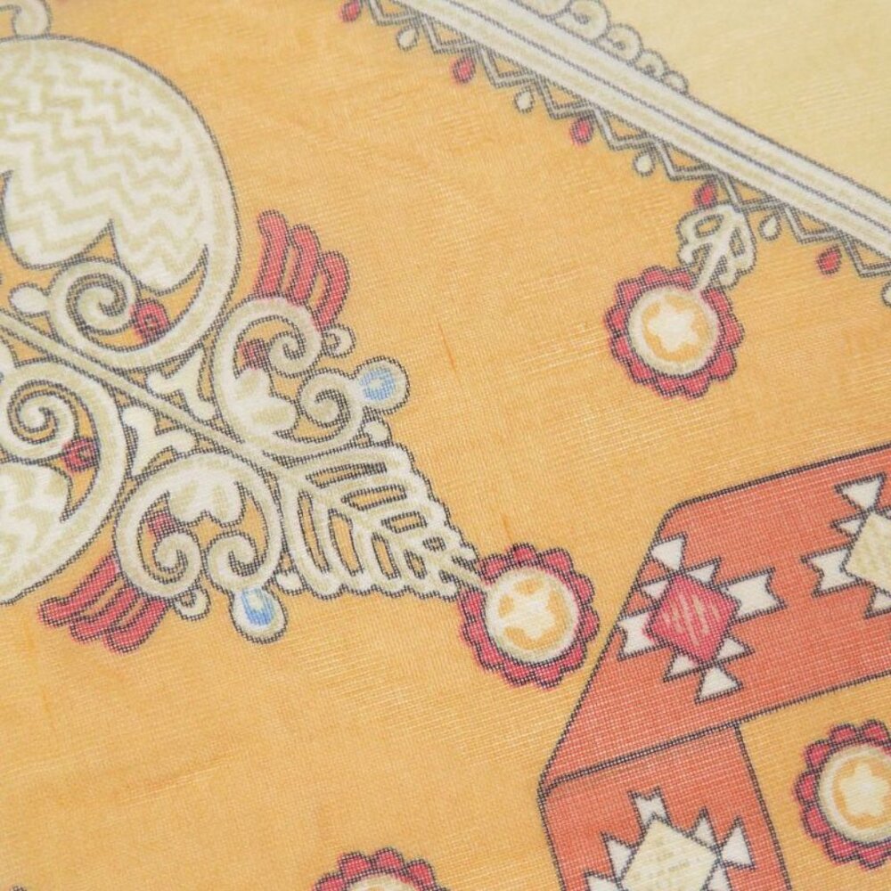 Hermes Carre 45 Petit Brins D'or Golden Young Branches Silk Multicolor — view 4