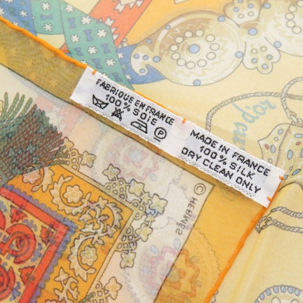 Hermes Carre 45 Petit Brins D'or Golden Young Branches Silk Multicolor — view 3