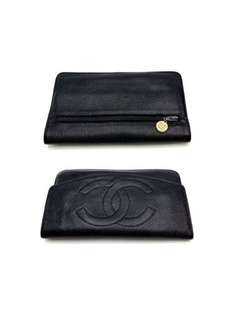 Chanel CC Classic Timeless Caviar Flap Wallet On Chain Purse Black Bag