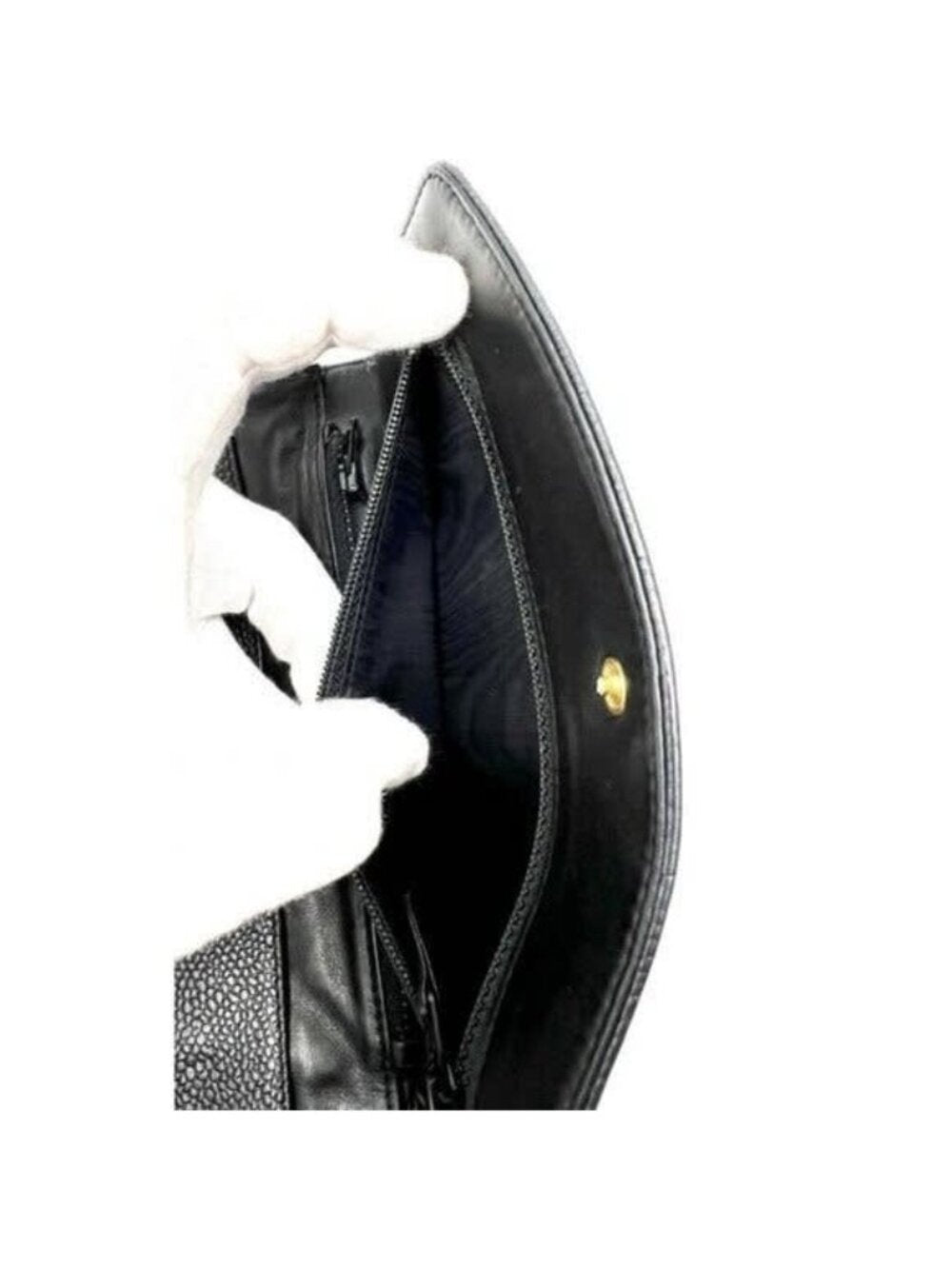 Chanel CC Classic Timeless Caviar Flap Wallet On Chain Purse Black Bag