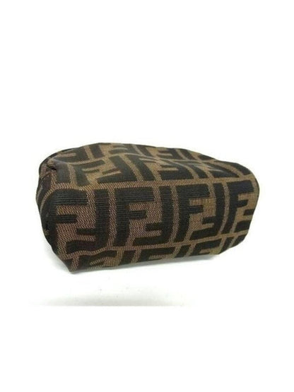 Fendi FF Vintage Zucca Canvas Mini Bag Small Pouch Cosmetic Tan