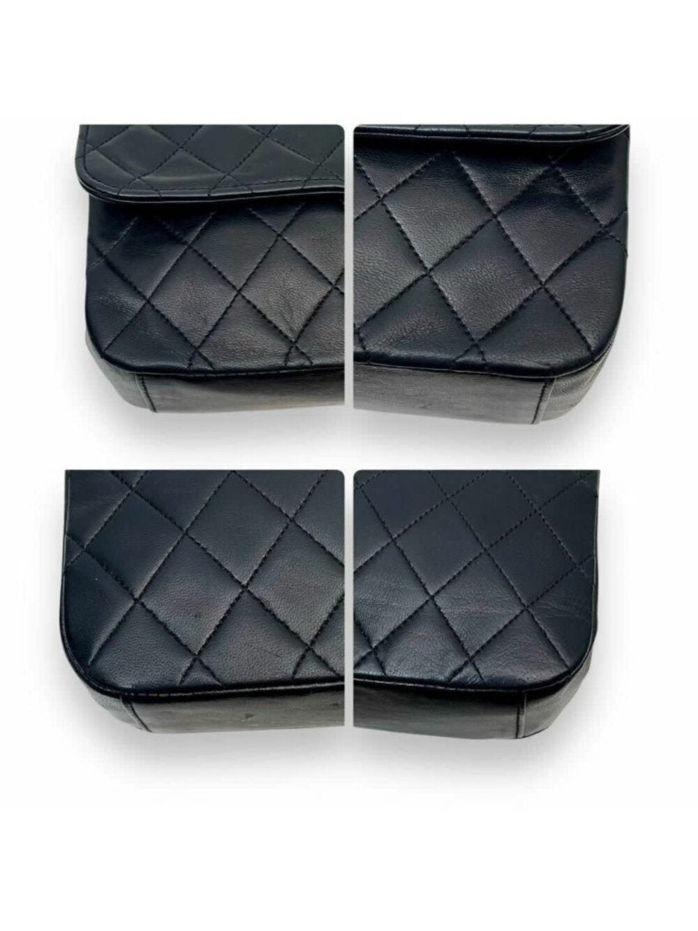 Chanel Vintage Quilted Lambskin Leather Shoulder Bag Chain