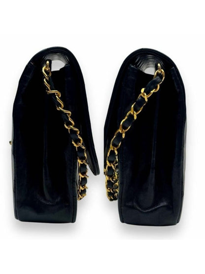 Chanel Vintage Quilted Lambskin Leather Shoulder Bag Chain