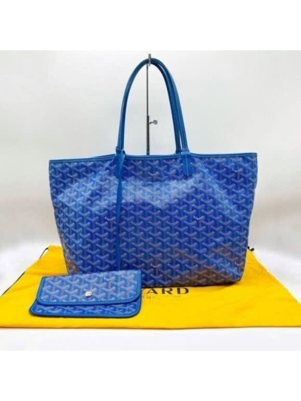 Goyard Saint Louis PM Blue Shoulder Tote Bag &amp; Pouch