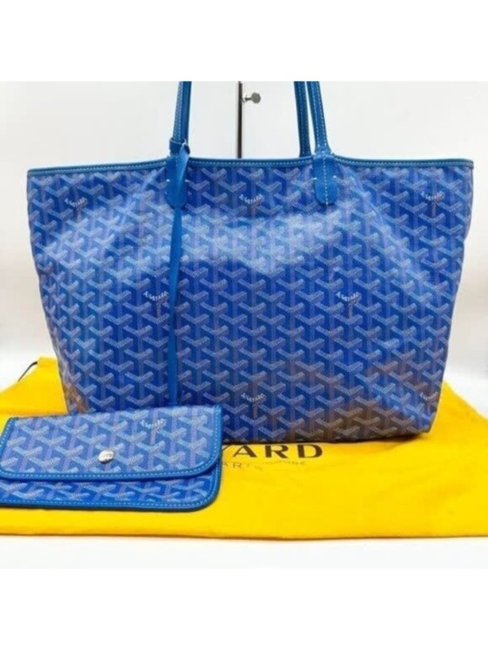 Goyard Saint Louis PM Blue Shoulder Tote Bag &amp; Pouch