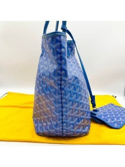 Goyard Saint Louis PM Blue Shoulder Tote Bag &amp; Pouch