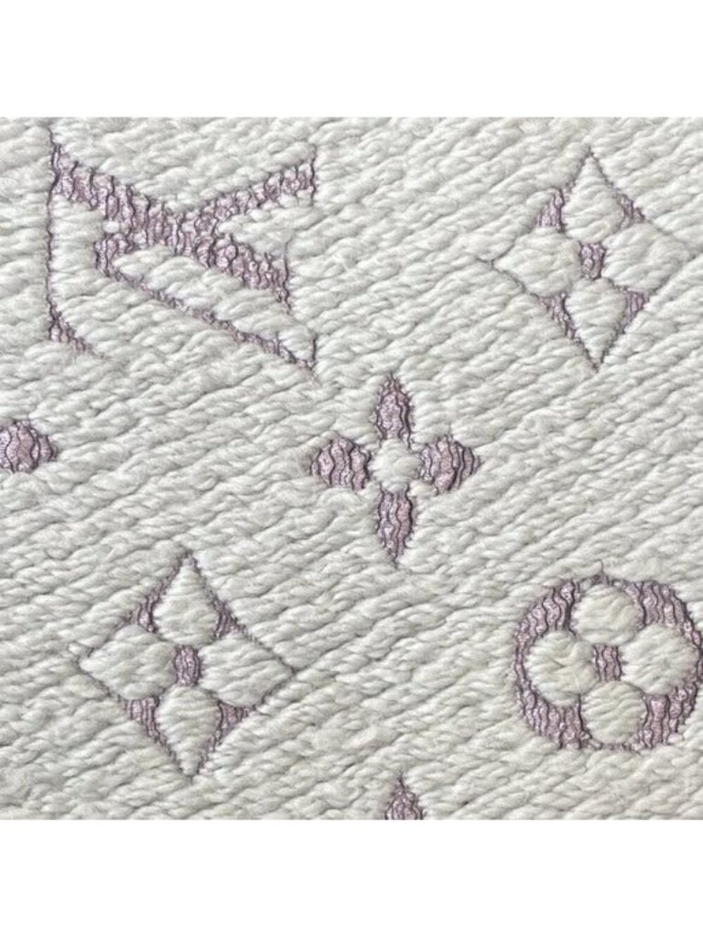Louis Vuitton Logomania Silk Wool Scarf Monogram Grey Light Purple Pink