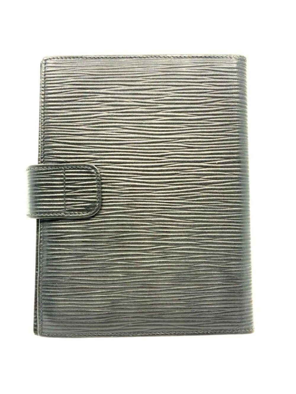 Fendi Epi Leather Agenda Pass Port Cover Case Notebook Black