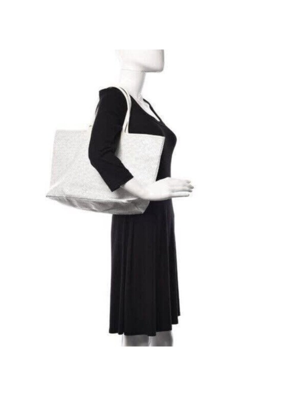Goyardine Saint Louis PM White Shoulder Tote Bag &amp; Pouch Wallet