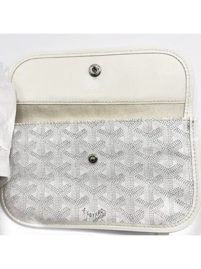 Goyardine Saint Louis PM White Shoulder Tote Bag &amp; Pouch Wallet