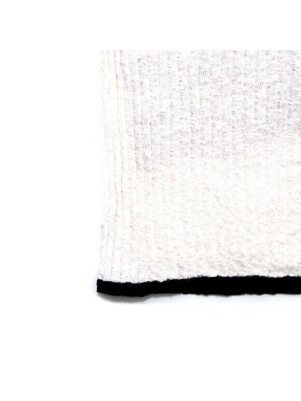 Chanel Runway Dress CC White Cotton Midi Vintage Cruise Collection Knit