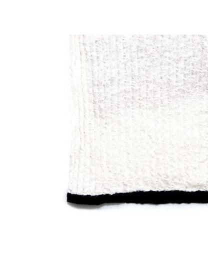 Chanel Runway Dress CC White Cotton Midi Vintage Cruise Collection Knit