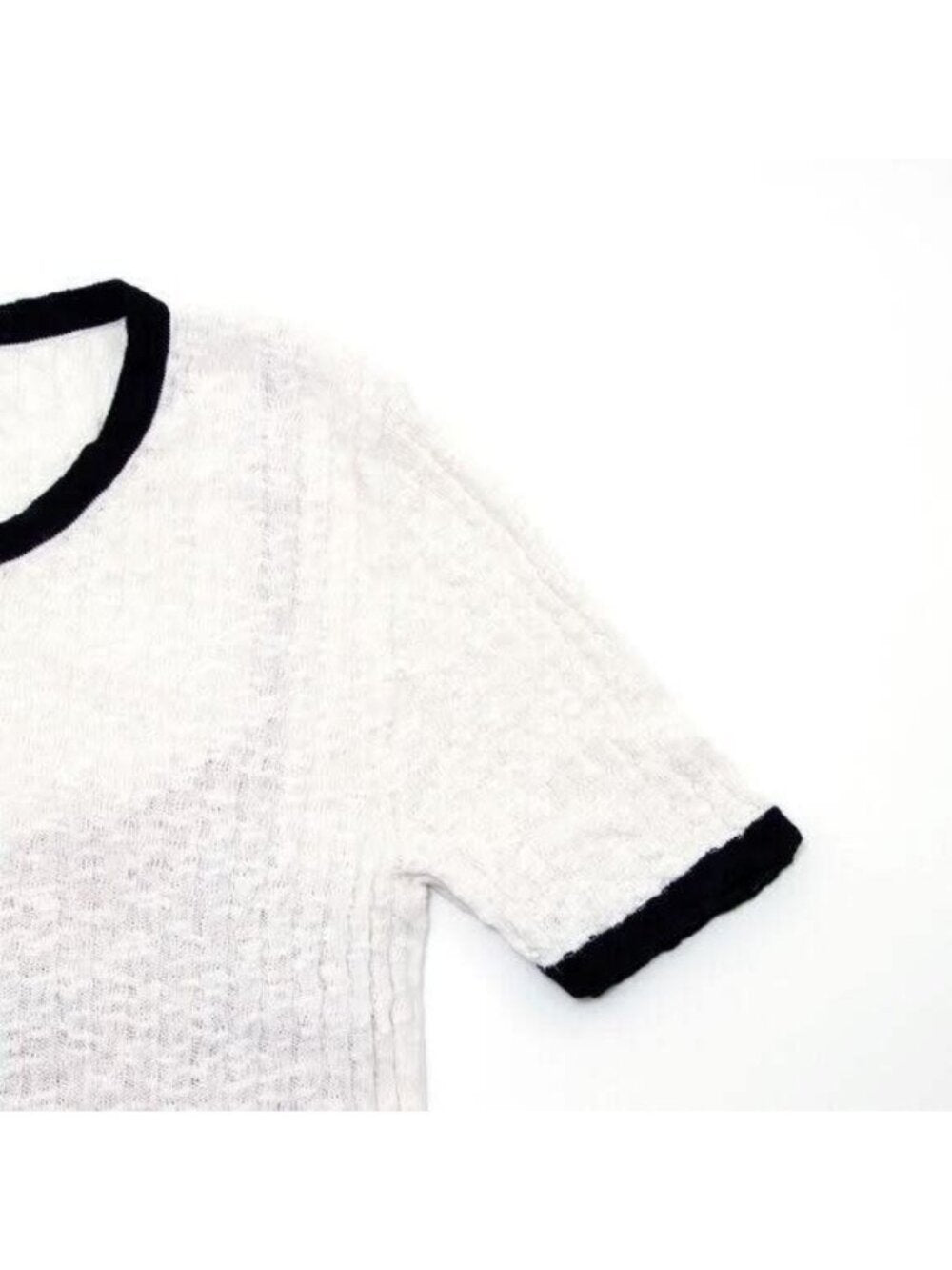 Chanel Runway Dress CC White Cotton Midi Vintage Cruise Collection Knit