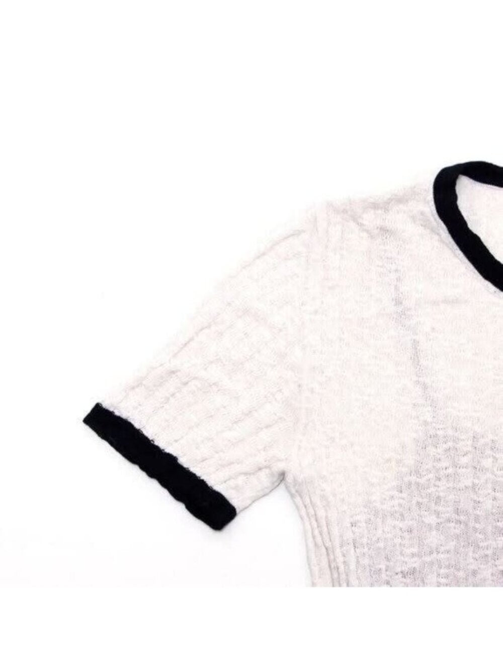 Chanel Runway Dress CC White Cotton Midi Vintage Cruise Collection Knit