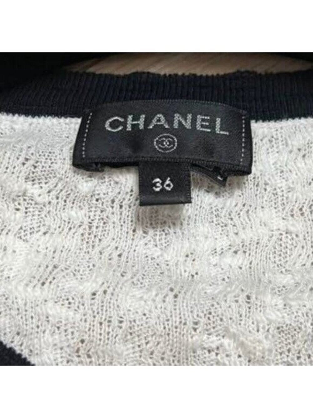Chanel Runway Dress CC White Cotton Midi Vintage Cruise Collection Knit