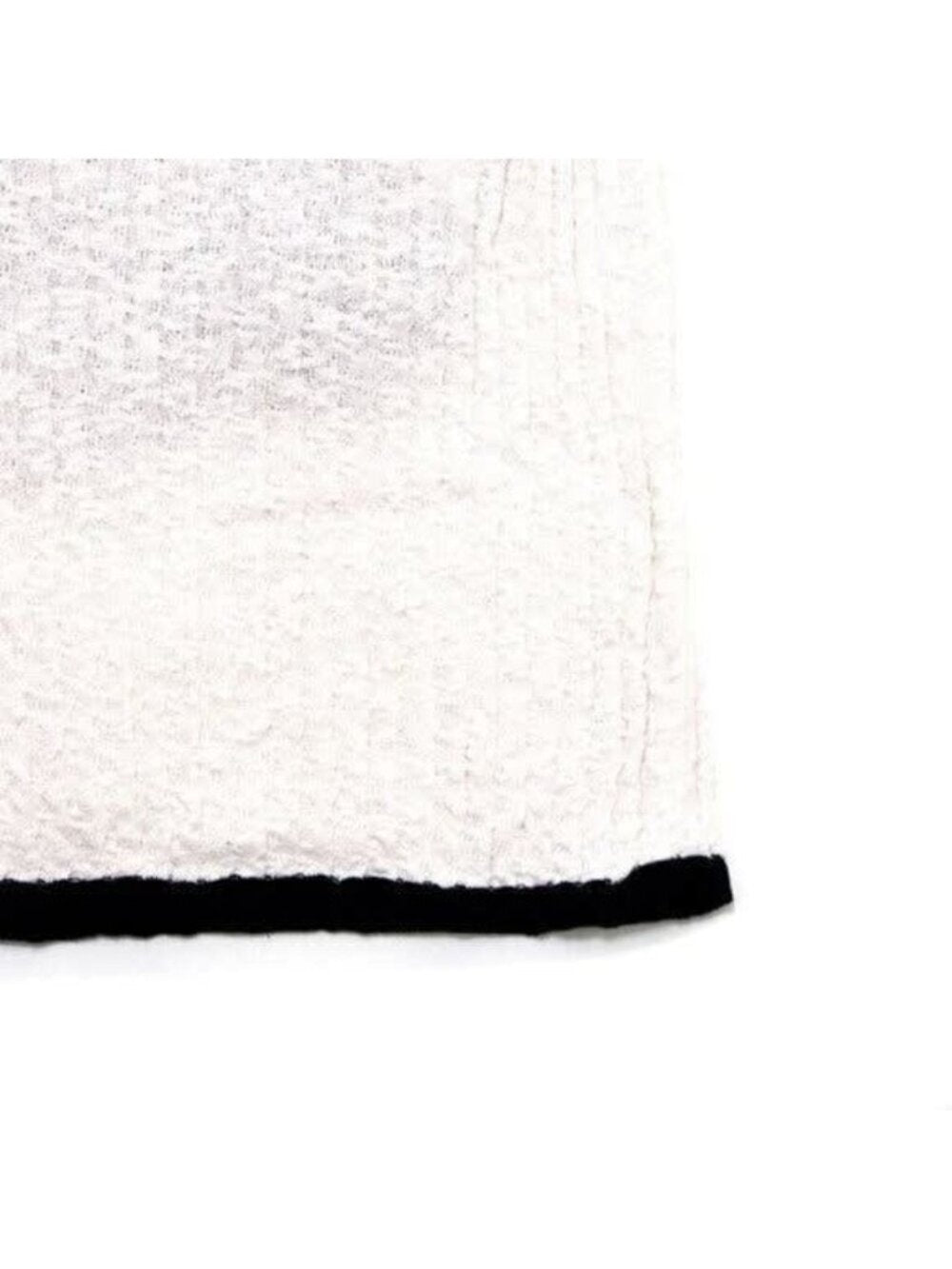 Chanel Runway Dress CC White Cotton Midi Vintage Cruise Collection Knit