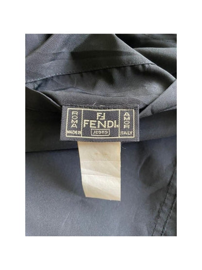 Fendi Vintage Zucca Monogram Reversible Jacket Trench Coat Brown