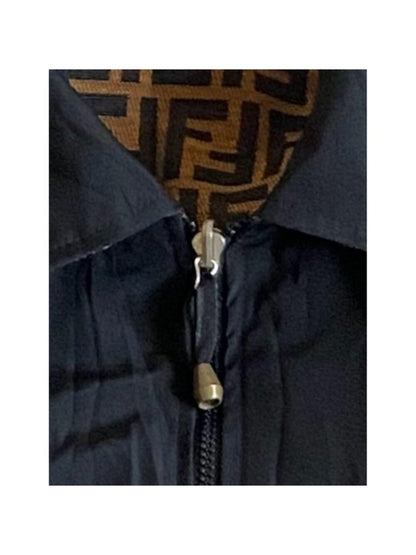Fendi Vintage Zucca Monogram Reversible Jacket Trench Coat Brown